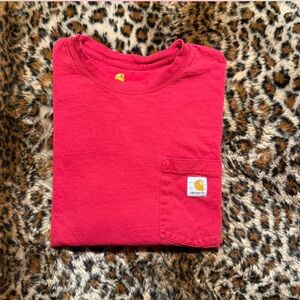 Carhartt Men's Red Short Sleeve Tee with Pocket